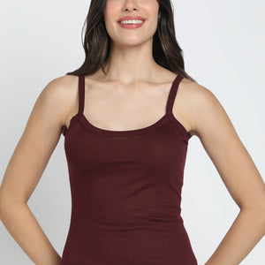 Women’s Maroon Cotton Camisole Top