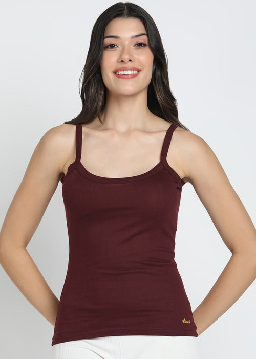 Women’s Maroon Cotton Camisole Top