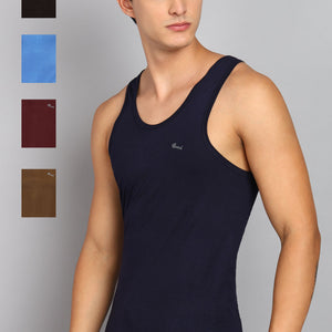 Renox Colour vest Pack of 5 100% cotton