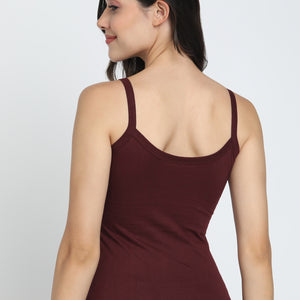Women’s Maroon Cotton Camisole Top