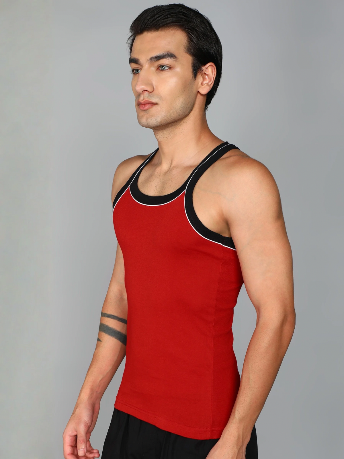 Renox mens Gym vest (Piping)