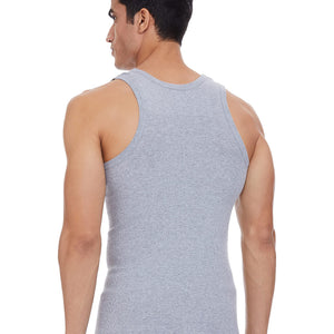 Renox Gray Ribed vest Packof 5 100% cotton