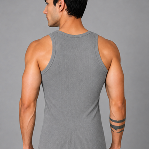 Renox Gray Ribed vest Packof 3 100% cotton