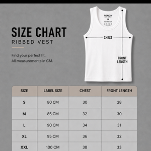 Renox White Ribed vest Pack of 3 100% cotton