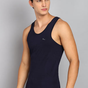 Men’s Navy Blue Cotton Sleeveless Vest