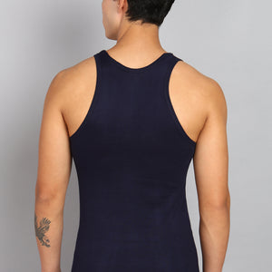 Men’s Navy Blue Cotton Sleeveless Vest