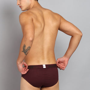 Men’s Maroon Comfort Cotton Briefs