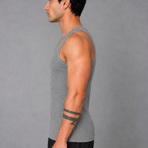 Renox Gray Ribed vest Packof 3 100% cotton