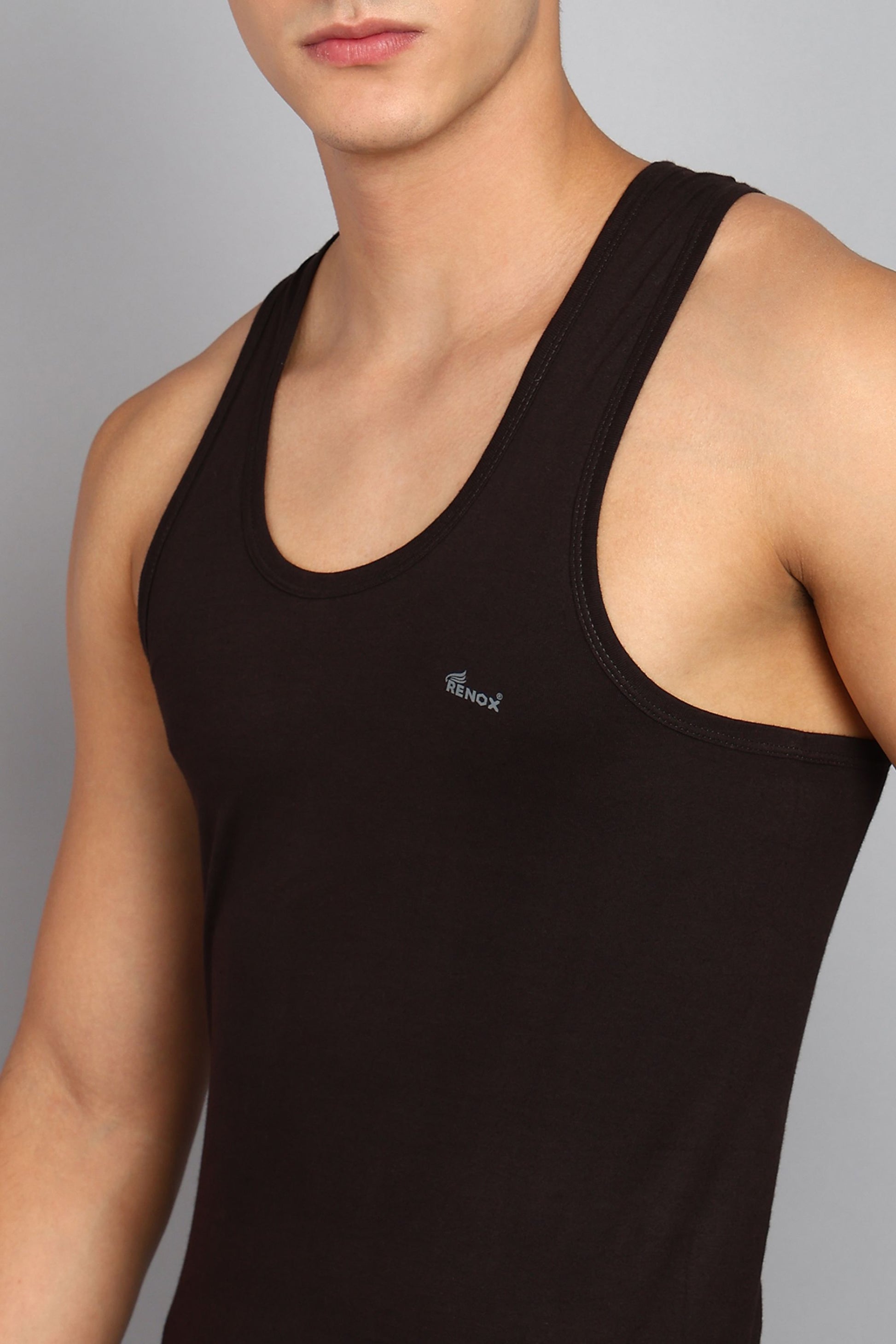 Renox Colour vest Pack of 5 100% cotton