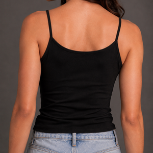 Womens black camisole spaghetti straps (pack of 4)