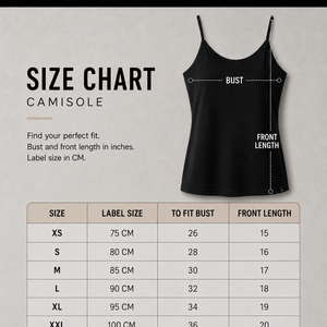 Women’s Black camisole spaghetti straps (pack of 4)