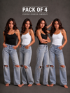 Women’s Mix adjustable camisoles (pack of 4)