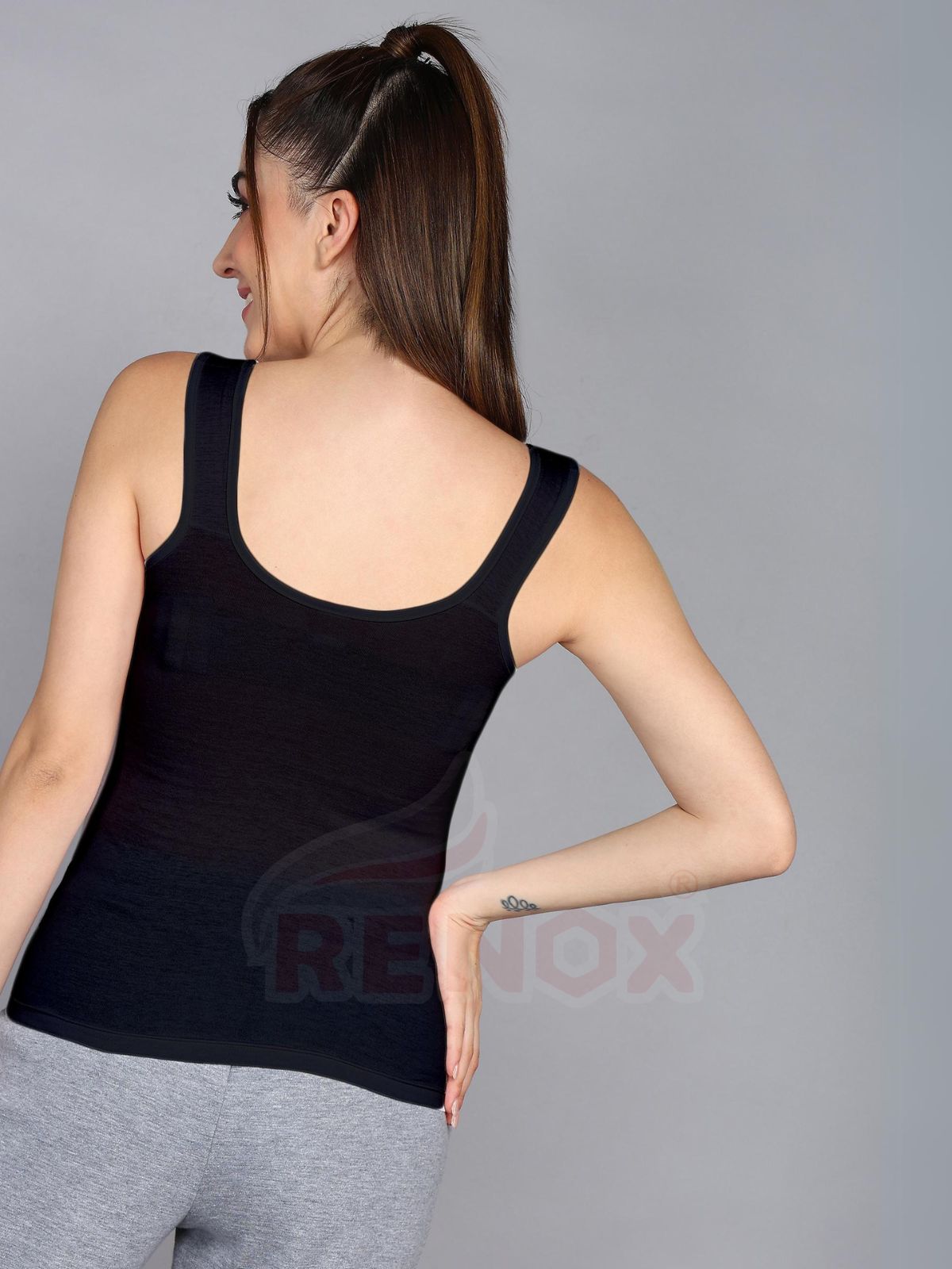 Renox Lace Camisole Pack of 4 (2 Black & 2 white) 100% cotton