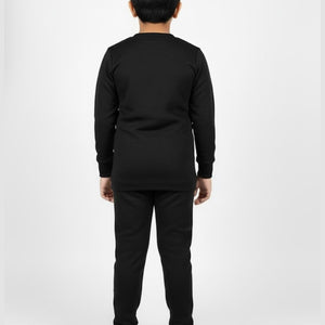 Kids Black Thermal Winter Set