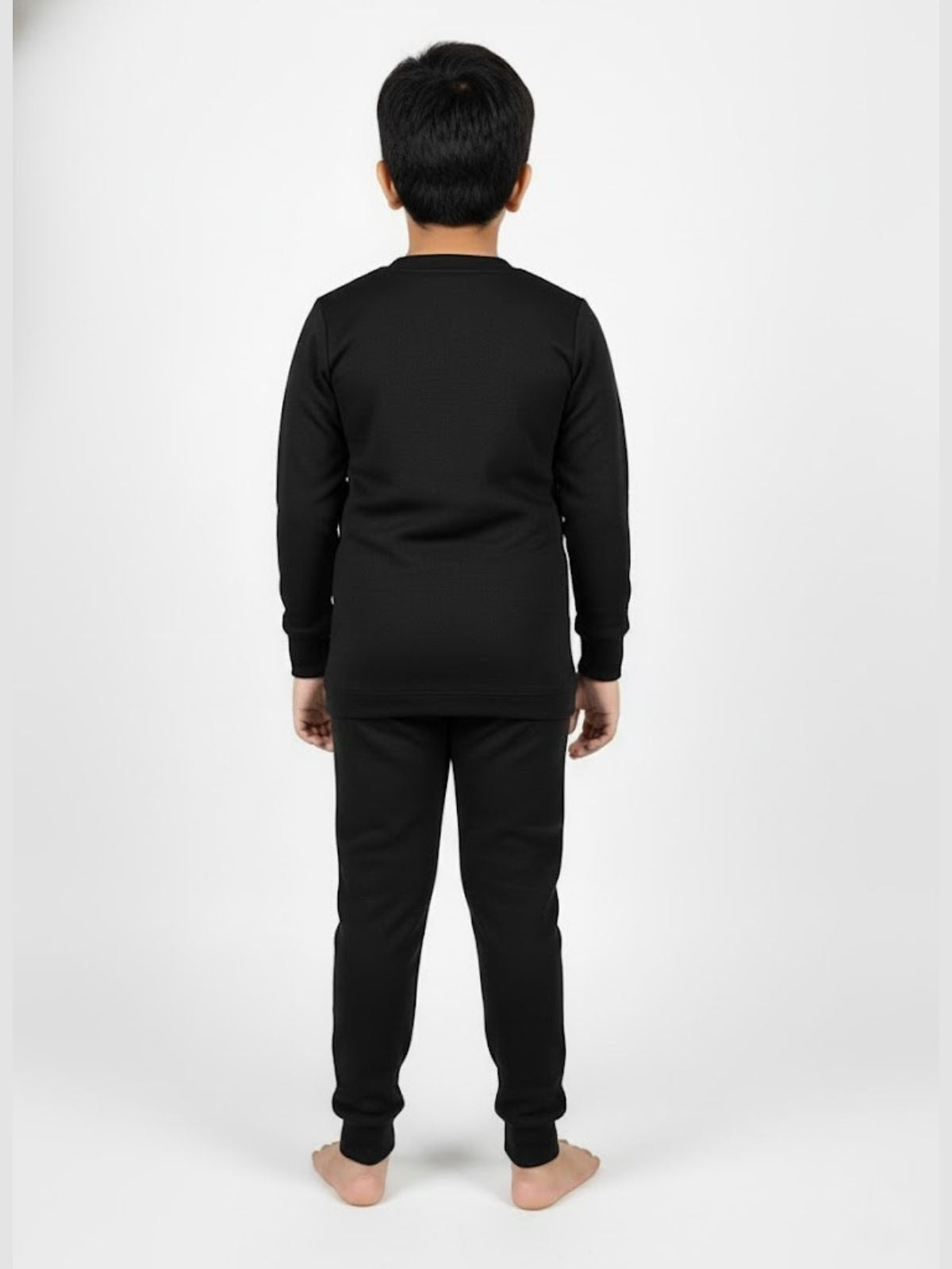 Kids Black Thermal Winter Set