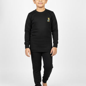 Kids Black Thermal Winter Set