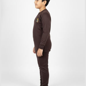 Kids Brown Thermal Winter Set
