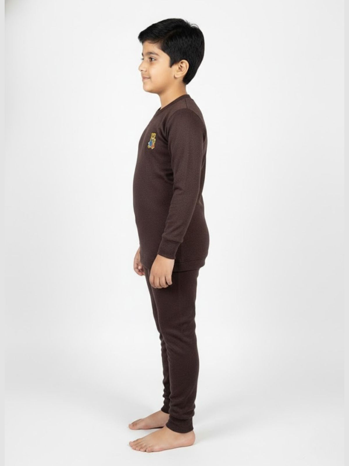 Kids Brown Thermal Winter Set