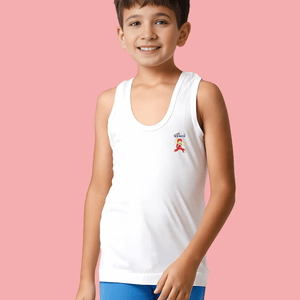 Boys White Vest (Pack of 2)