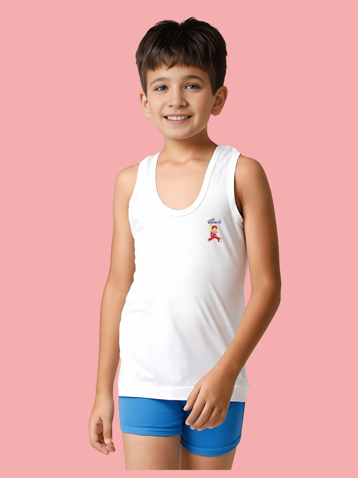 Boys White Vest (Pack of 2)