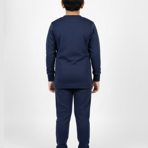 Kids Navy Blue Thermal Set