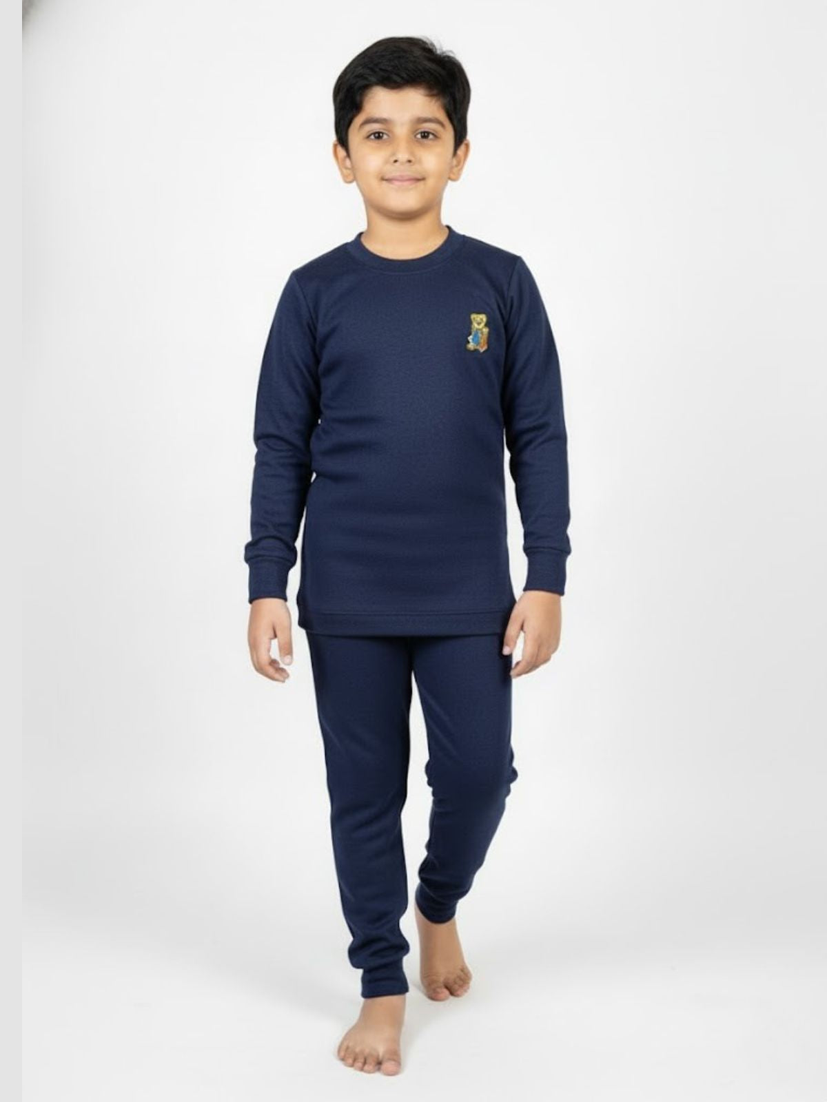 Kids Navy Blue Thermal Set