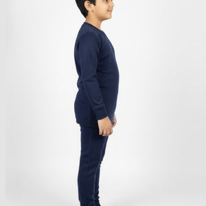 Kids Navy Blue Thermal Set