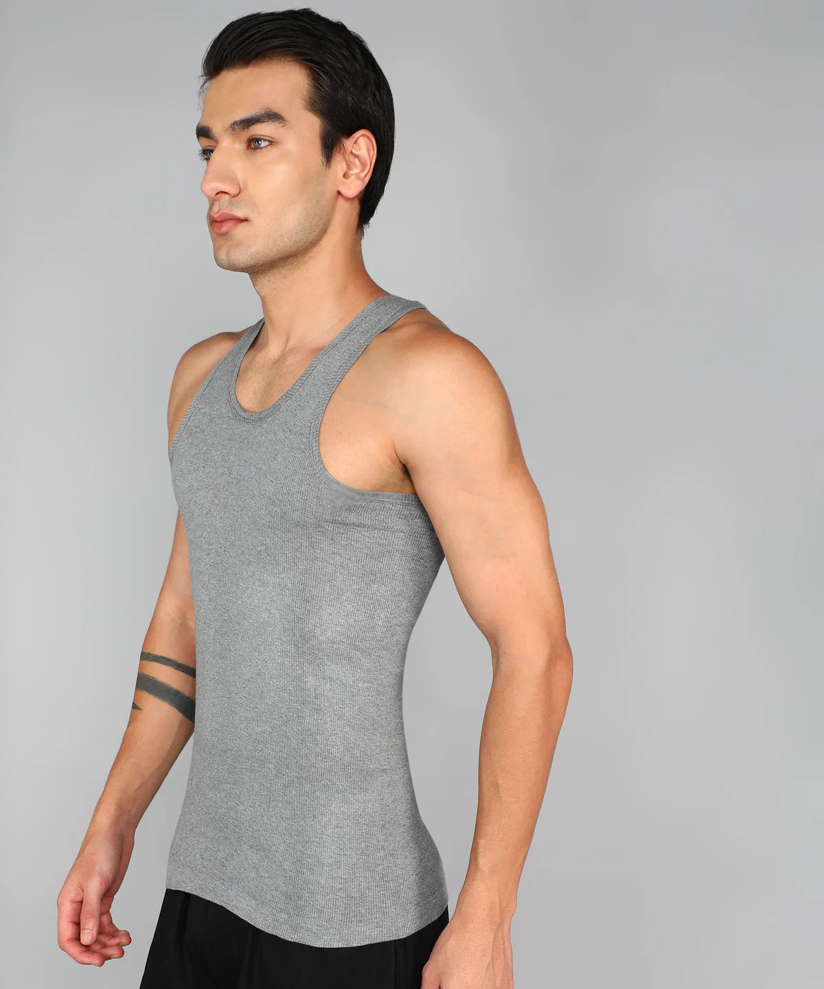 renox-mens-grey-ribbed-cotton-vest-side