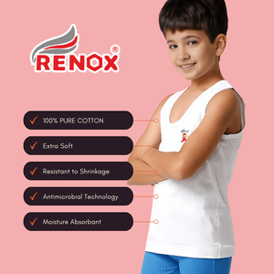 Boys White Vest (Pack of 2)